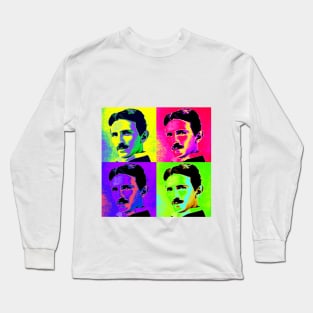 Pop Art - Nikola Tesla Long Sleeve T-Shirt